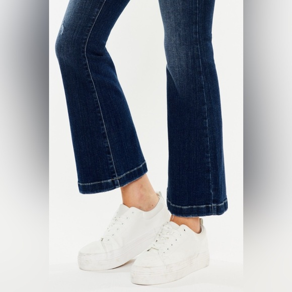 Kancan Mid Rise Button Fly Flare Jeans - Picture 8 of 8